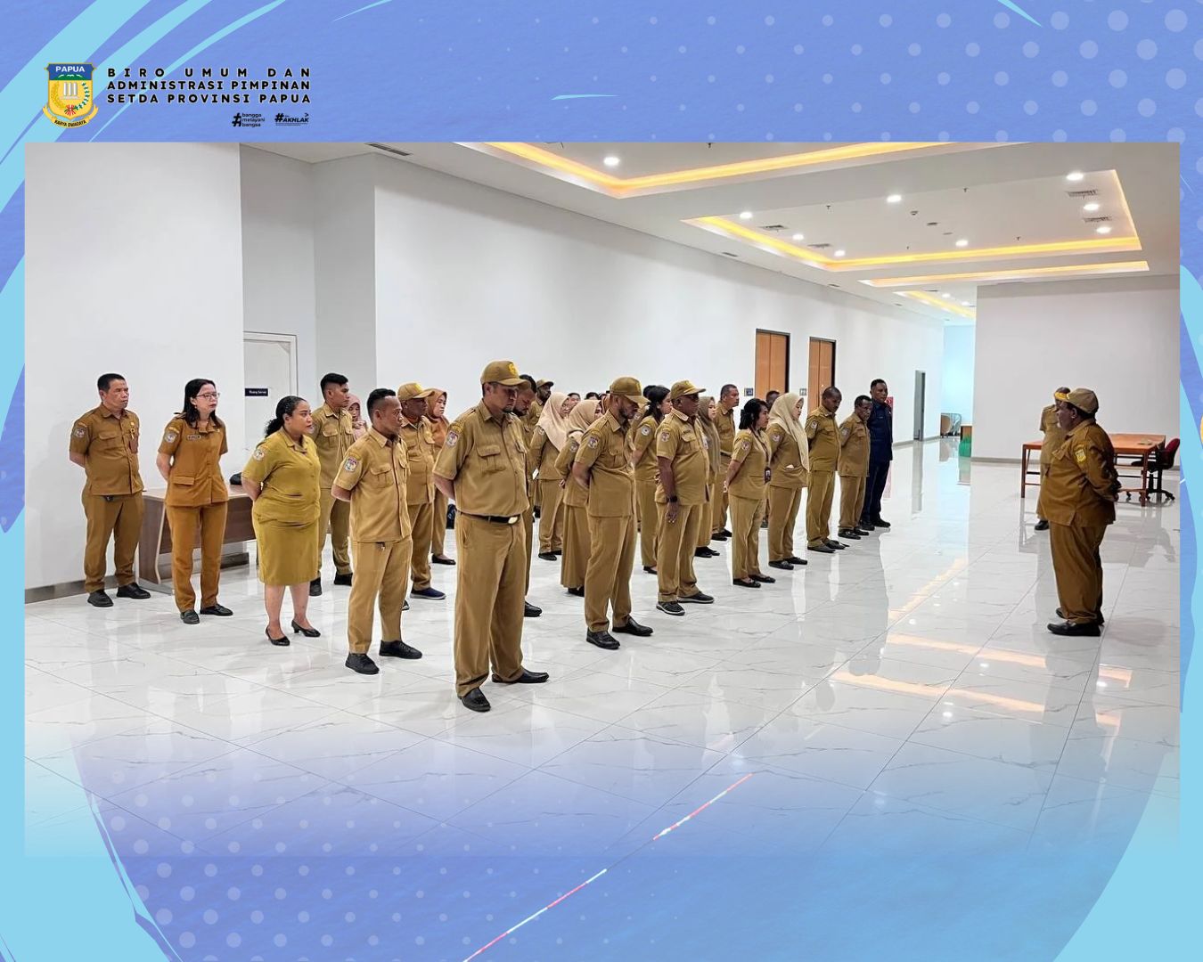 Kepala Biro Umum dan Adpim, Pimpin Apel Pagi dan Ingatkan ASN Soal Presensi