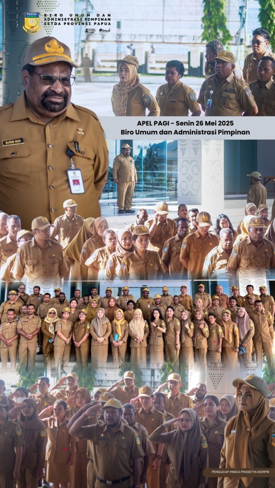 Apel Pagi Biro Umum dan Administrasi Pimpinan, Senin 26 Mei 2025.